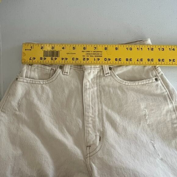 BDG Jeans Womens Size 24 Wide Leg Ivory High Rise Extreme Baggy 5 Pocket Style - Picture 9 of 9